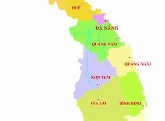 Carte du Centre vietnam